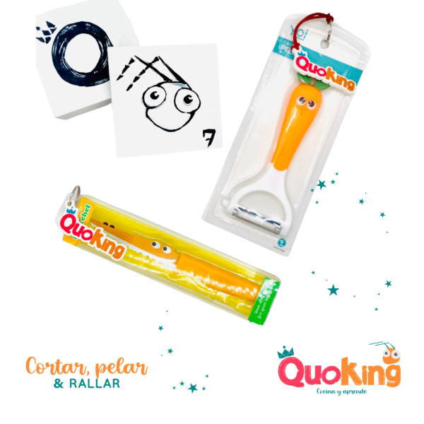 Utensilios para cortar y rallar niños