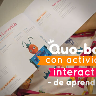 Quo-book de Quoking con actividades educativas para niños que complementan la experiencia de cocina y fortalecen el aprendizaje STEAM de forma divertida.