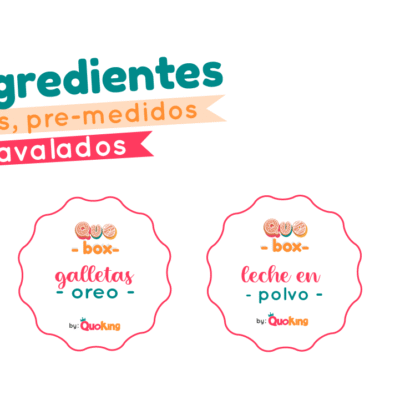 ingredientes pre-medidos y avalados para hacer sushi de galletas oreo, con niños