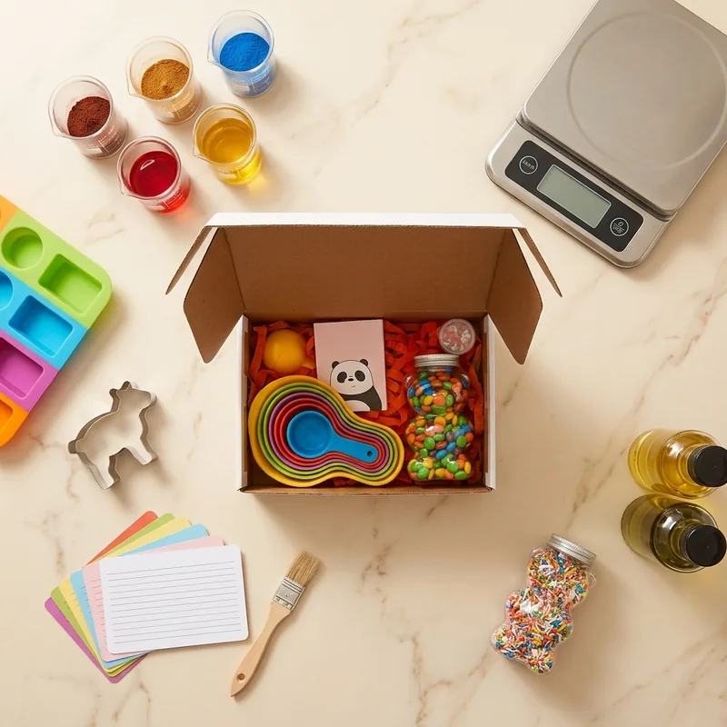 Quo-box abierta con ingredientes y utensilios de una próxima edición